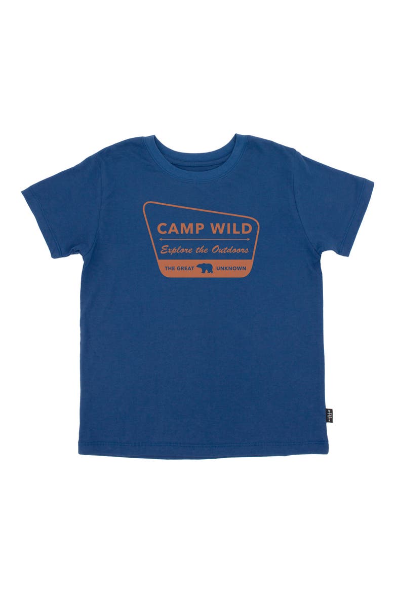 Kids' Camp Wild Graphic Tee, Main, color, NAVY
