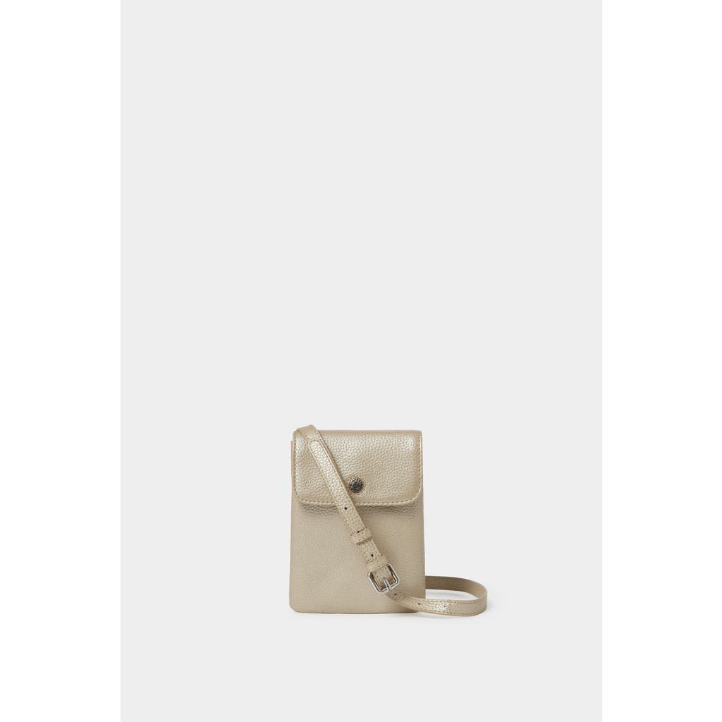 Osprey London The Madison Leather Phone Bag In Gold