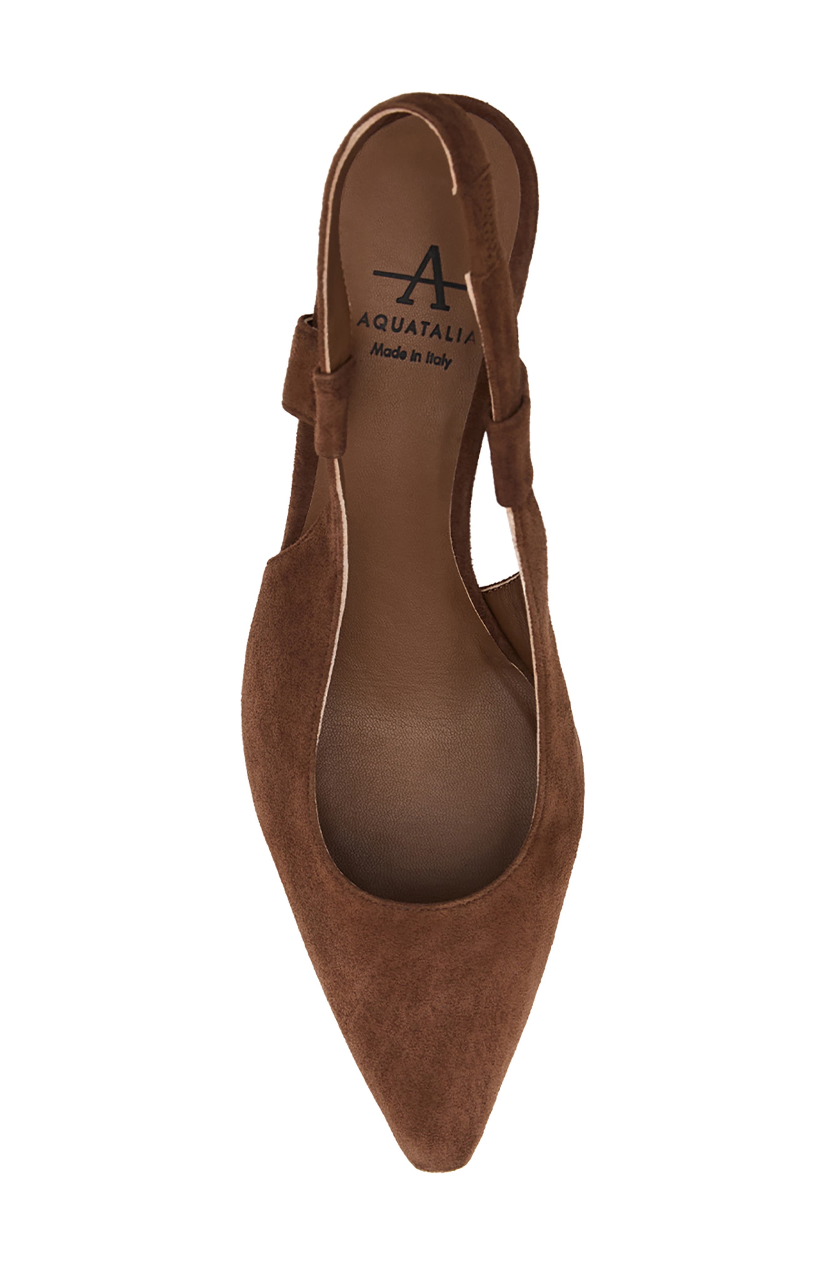 Charm Kitten Heel Waterproof Slingback Pump, Alternate, color, ESPRESSO SUEDE