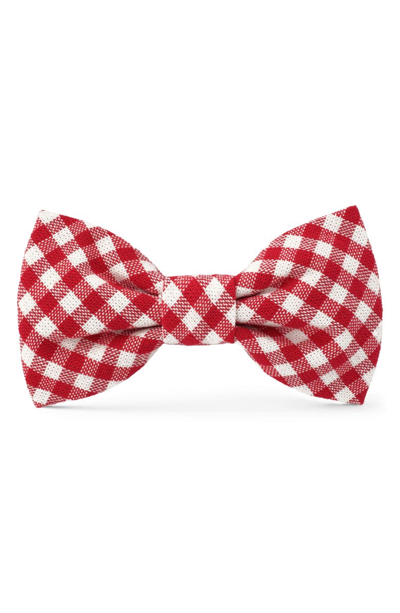 The Foggy Dog Gingham Dog Bow Tie, Main, color, Red