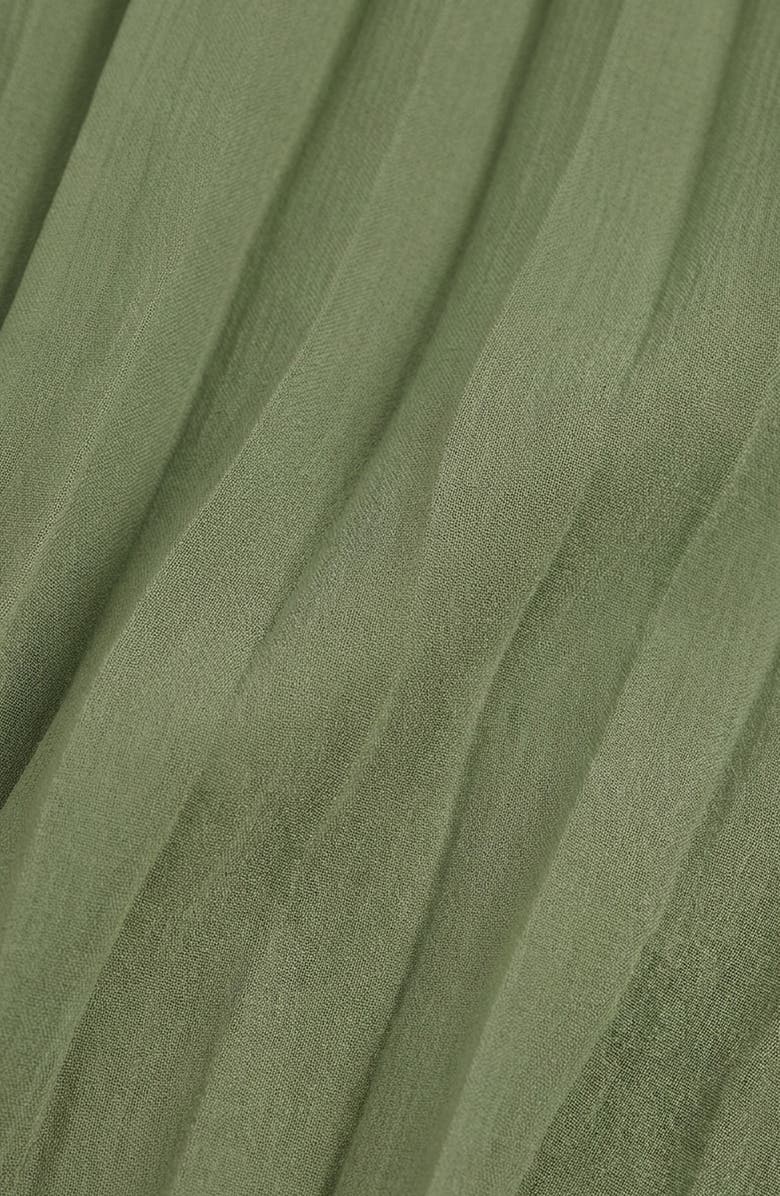 Modenaire Pleated Bustier Bodice Midi Dress, Alternate, color, Sage Green