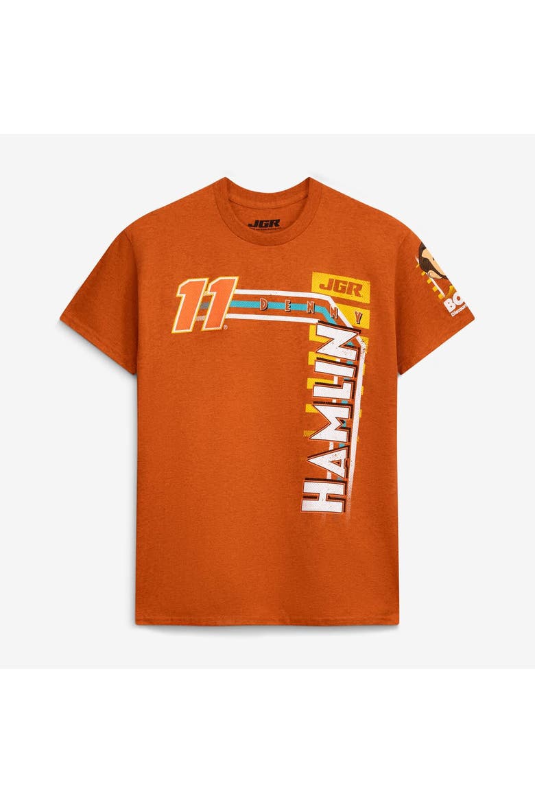 Men's Joe Gibbs Racing Team Collection  Orange Denny Hamlin #11 Bob's Discount Furniture T-Shirt, Alternate, color, Orange