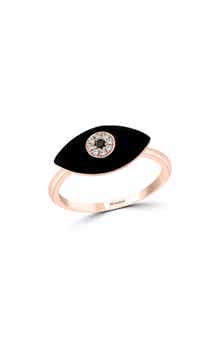EFFY Diamond & Onyx Evil Eye Ring