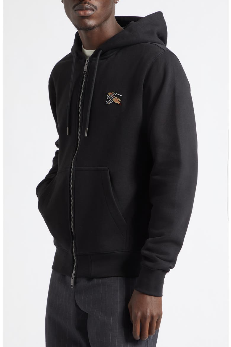 Scott Check EKD Stamp Cotton French Terry Hoodie, Alternate, color, BLACK