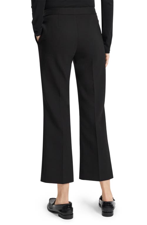 Theory Womens Solid Polyester Straight Leg Pants In Black