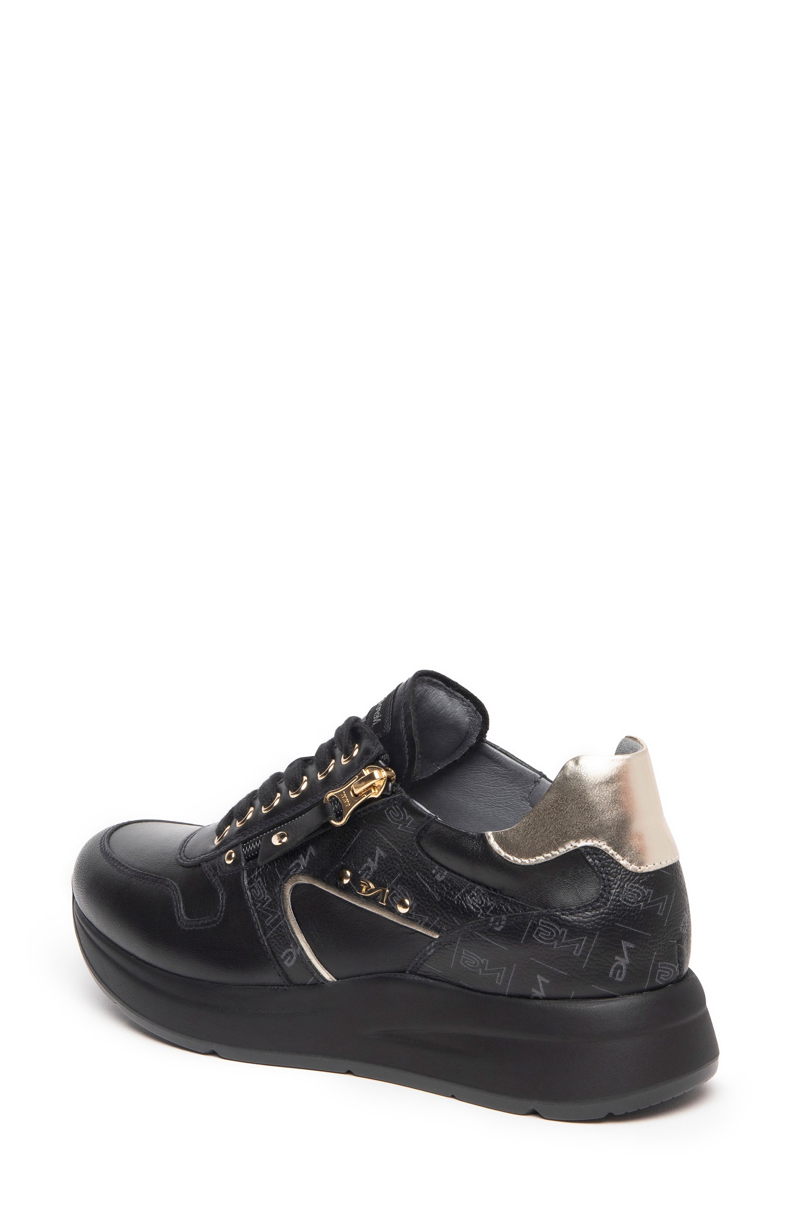 NeroGiardini Logo Zip Wedge Sneaker, Alternate, color, 