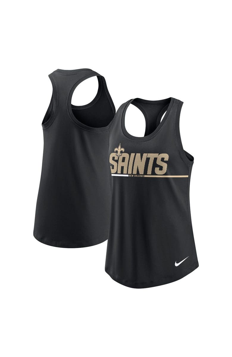 Nike Women's Nike Black New Orleans Saints Team Name City Tri-Blend Racerback Tank Top, Main, color, Black