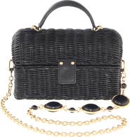 JUDITH LEIBER COUTURE Isla Wicker Basket Handbag