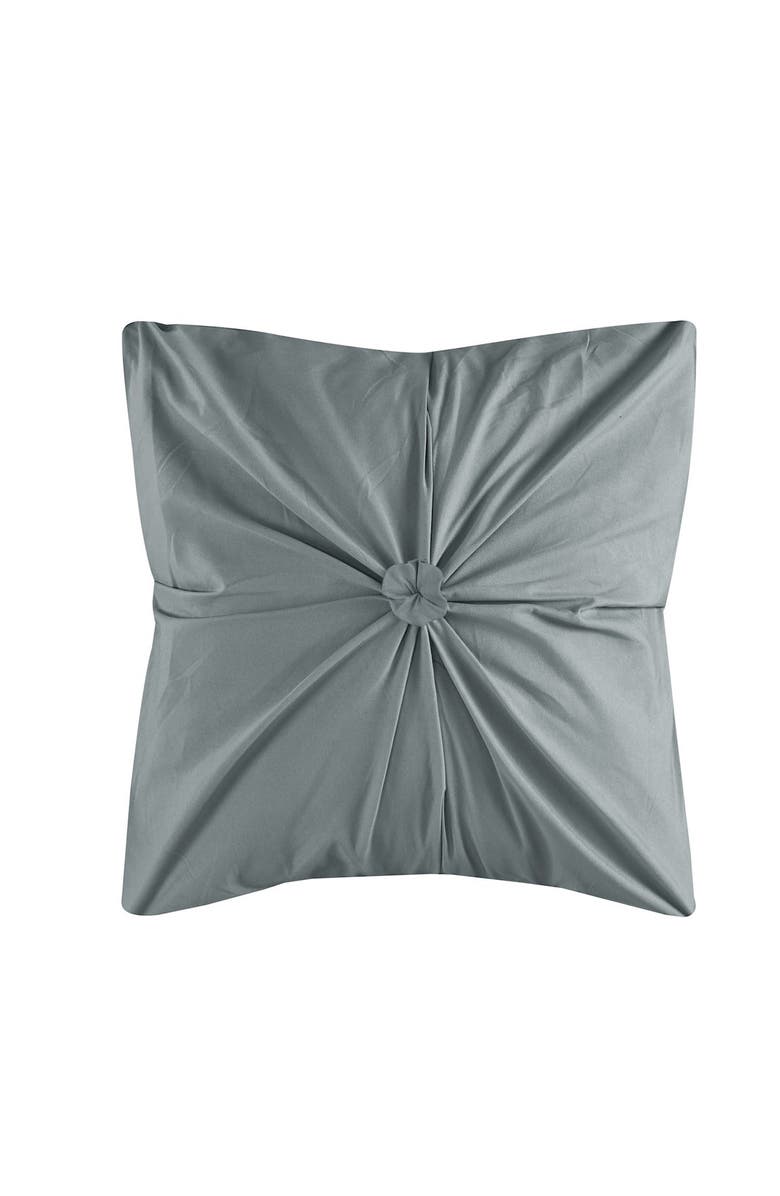 CHIC Jaye Ruched Color Block Design Queen Comforter Set - Black - 9-Piece Set, Alternate, color,