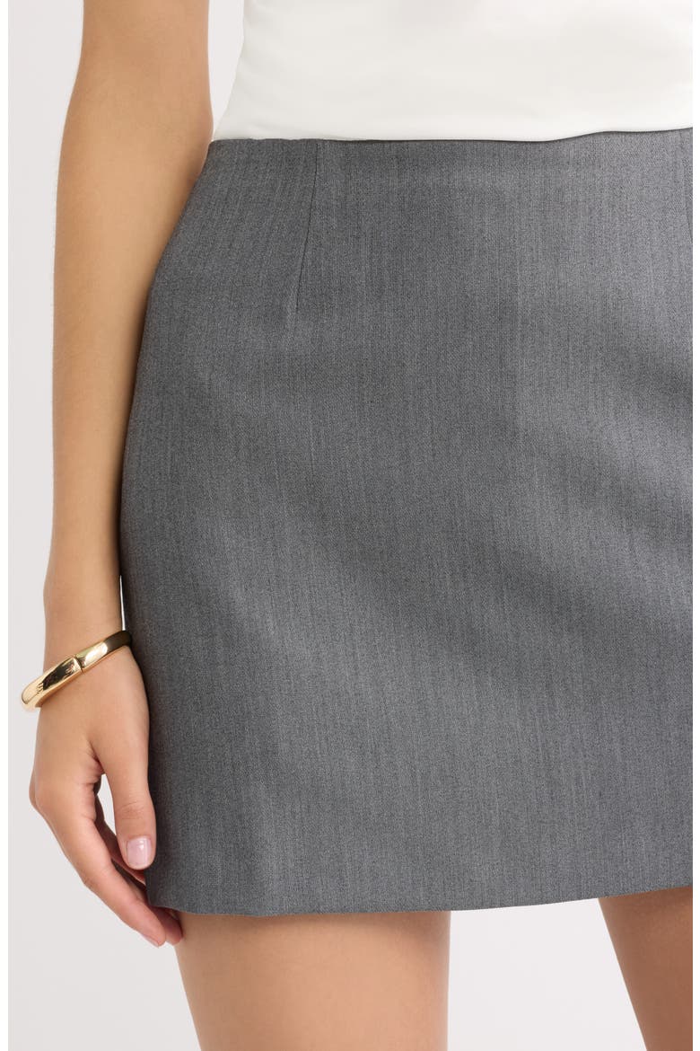 Icon Twill Midrise Mini Skort, Alternate, color, GREY MAGNET HEATHER