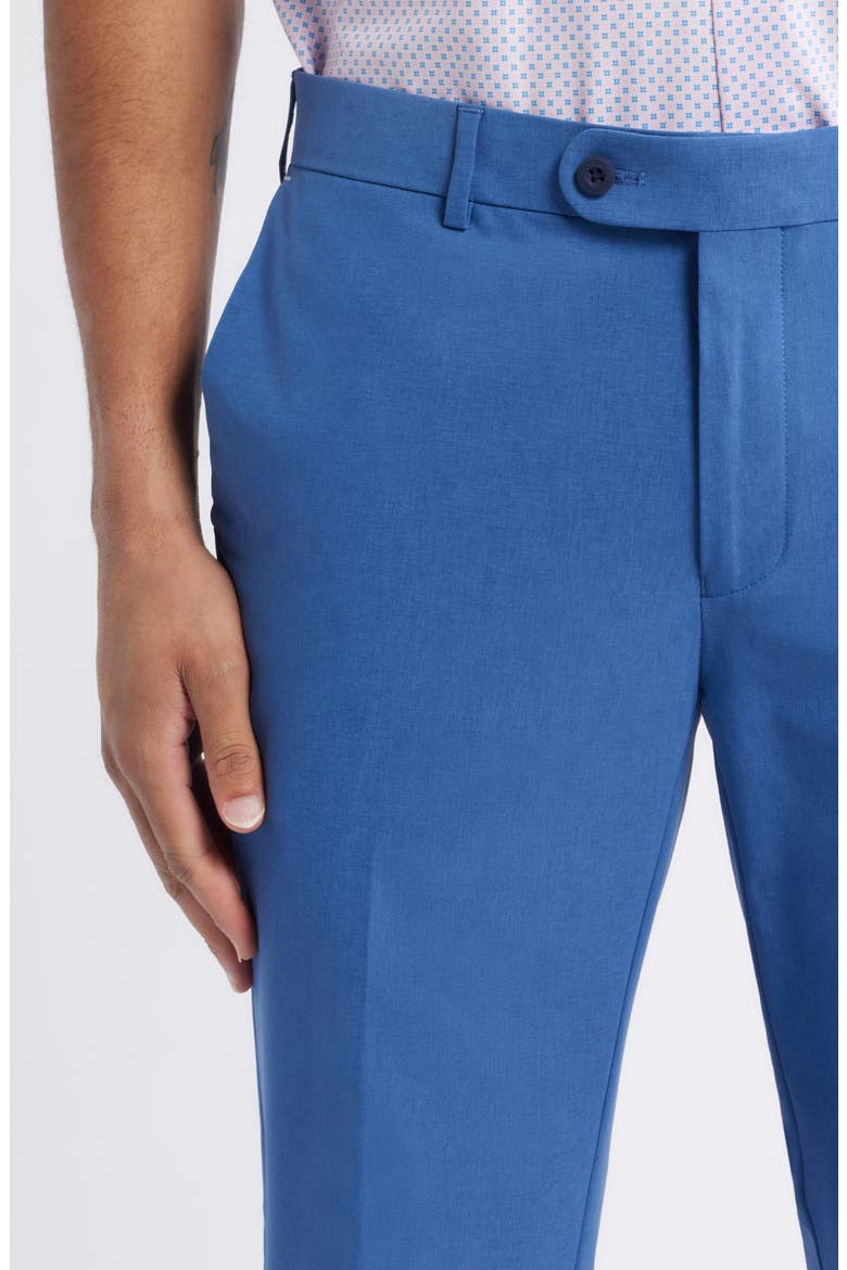 Crown Crafted Surge Performance Flat Front Trousers, Alternate, color, OCEAN BLUE