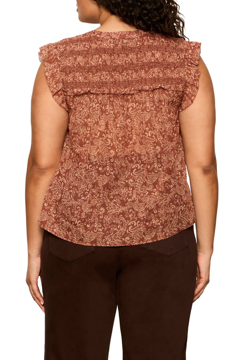 Free Feeling Paisley Top, Alternate, color, IVORY/ MOSAIC CLAY