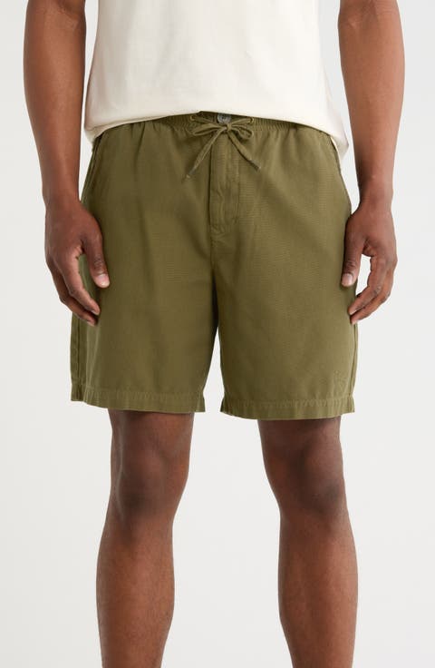Relaxed Fit Cotton Oxford Cloth Drawstring Chino Shorts