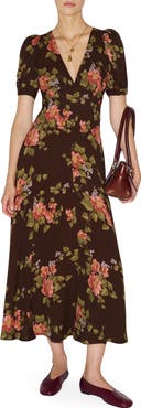 Reformation Naira Floral Midi Dress