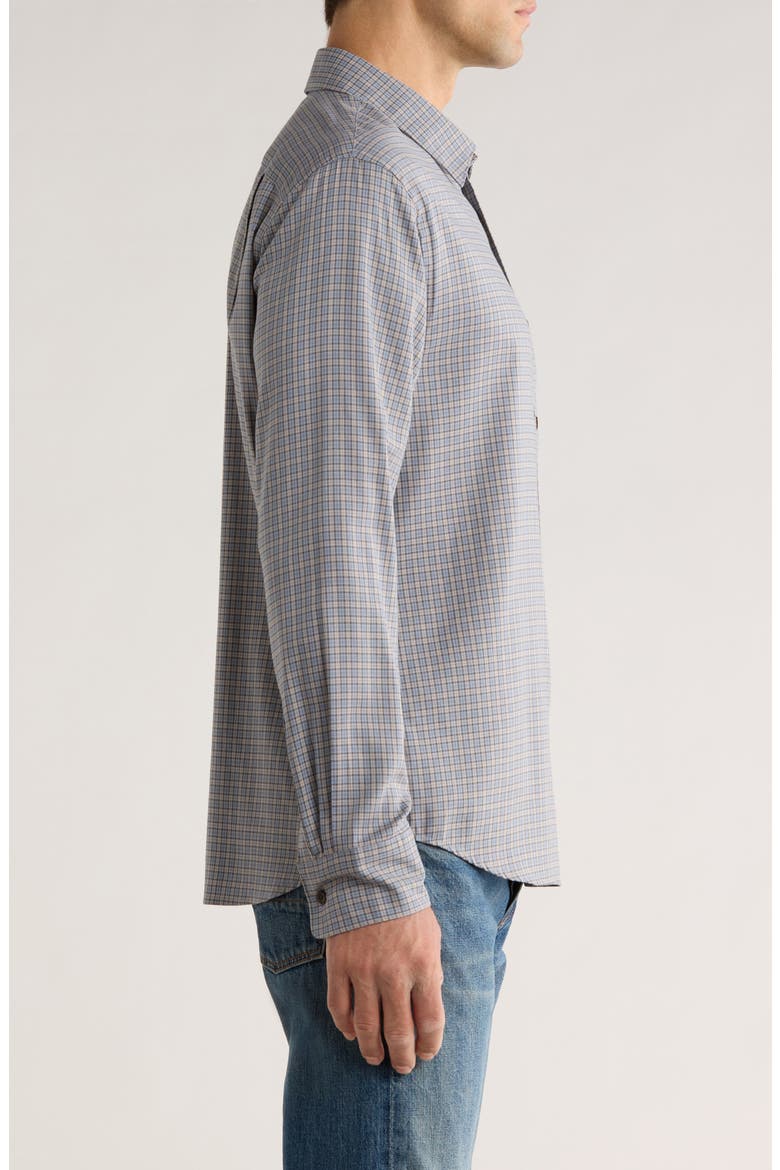 Genesse Plaid Button-Up Shirt, Alternate, color, STEEL BLUE COMBO