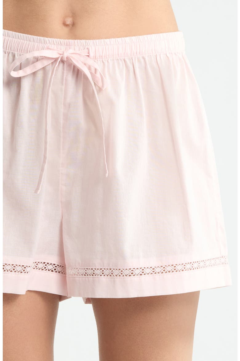 Peached Cotton Lawn Short Pajama Set, Alternate, color, PINK CRYSTAL