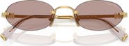 Miu Miu 51mm Oval Rimless Sunglasses