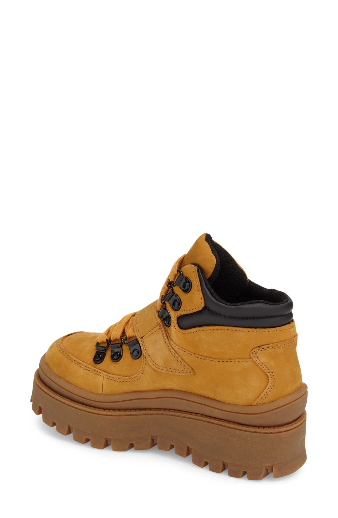 Top-Peak Hiker Boot, Alternate, color, WHEAT NUBUCK LEATHER
