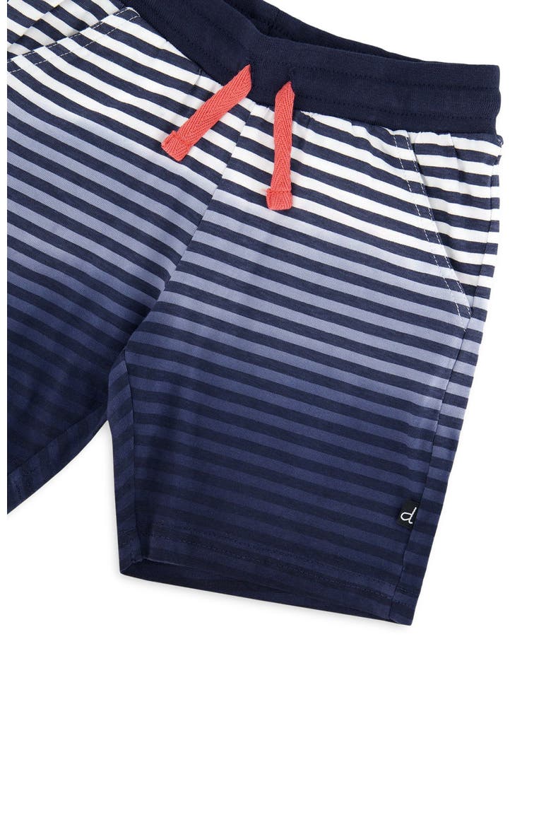 Organic Cotton Gradient Stripes Shorts, Alternate, color, Striped Gradient Blue