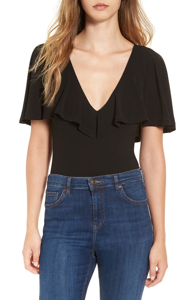 Leith Cape Overlay Bodysuit, Main, color,