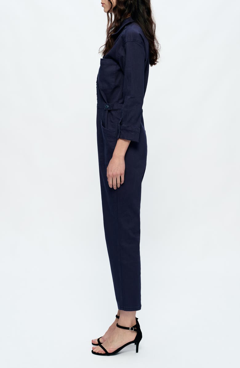 Bayeas Stretch Denim Jumpsuit, Alternate, color, Midnight Blue
