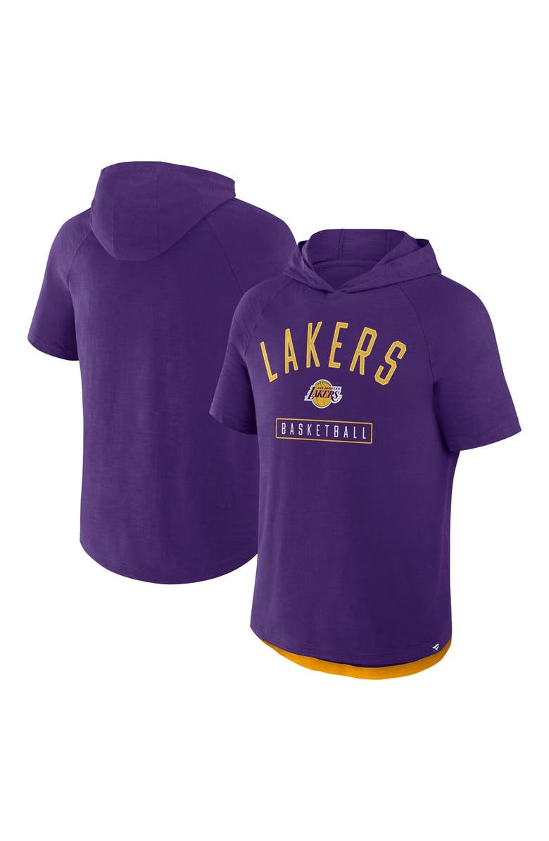 FANATICS Men's Fanatics Purple Los Angeles Lakers Pass Legend Raglan Hoodie T-Shirt, Main, color, Purple