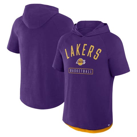 Men's Fanatics Purple Los Angeles Lakers Pass Legend Raglan Hoodie T-Shirt