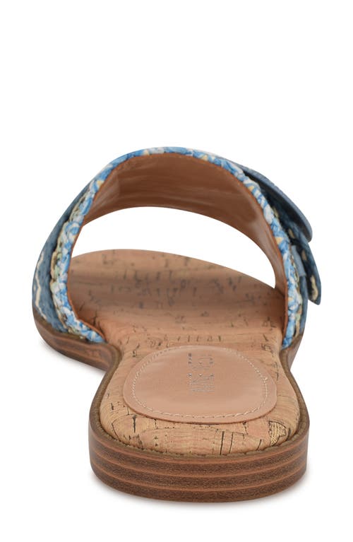 Nine West Pappy Slide Sandal In Medium Blue
