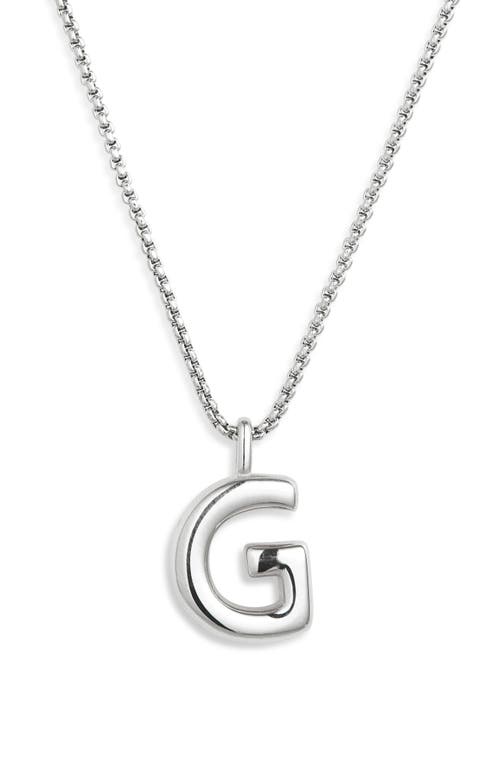 Open Edit Waterproof Bubble Initial Pendant Necklace