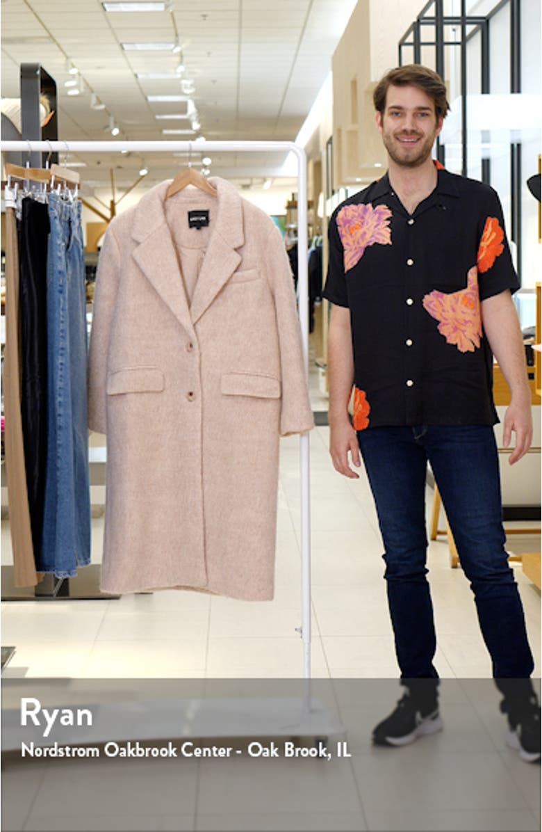 Oversize Longline Wool Blend Coat, sales video thumbnail