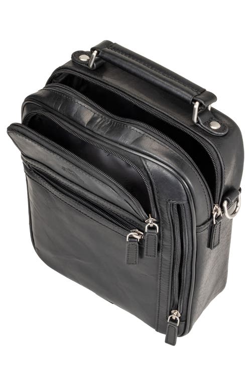 Mancini Large Crossbody Bag In Black