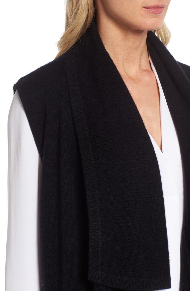 Halogen<sup>®</sup> Waterfall Drape Front Cashmere Vest, Alternate, color,