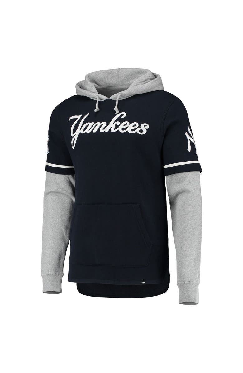 '47 Men's '47 Navy New York Yankees Trifecta Shortstop Pullover Hoodie, Alternate, color, 