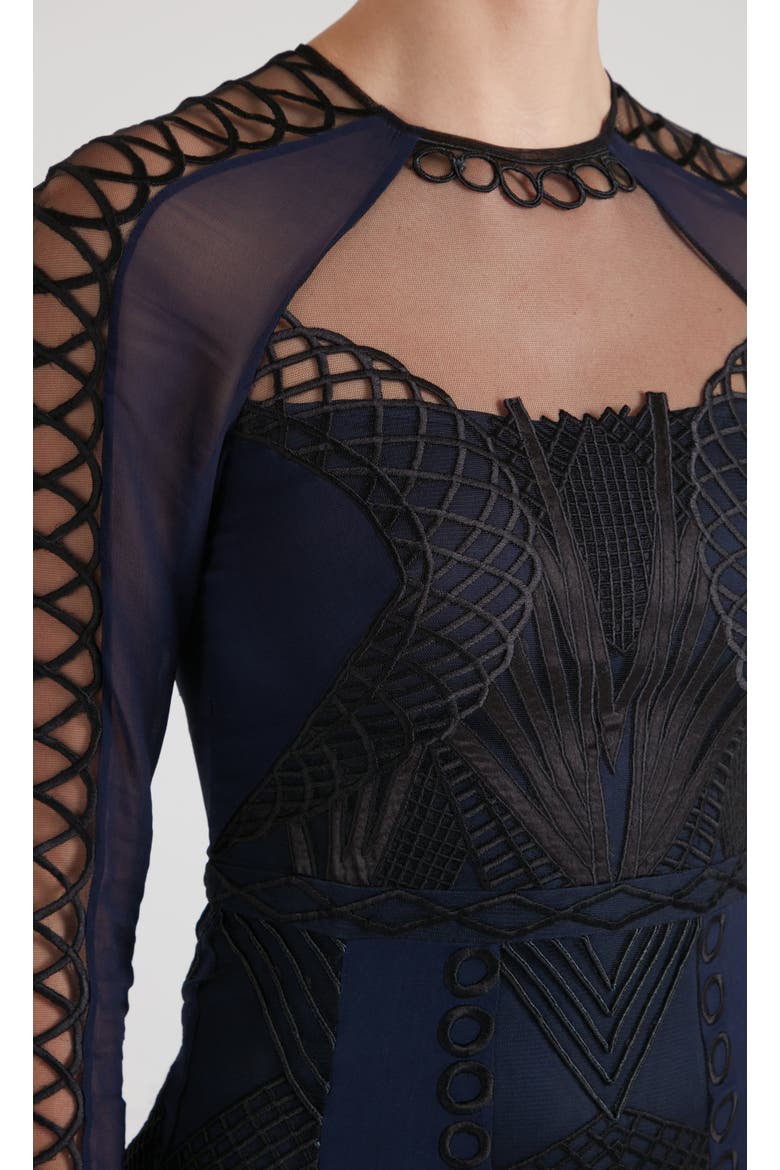 Ariel Sleeved Dress, Alternate, color, Sapphire Blue