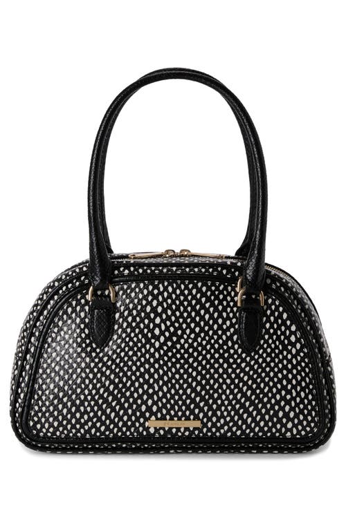 Brahmin Angie Leather Barrel Bag In Black