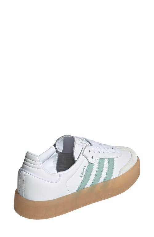 Adidas Originals Womens Adidas Samba Og Logo-print Leather And Suede Low-top Trainers In White/wonder Blue/off White