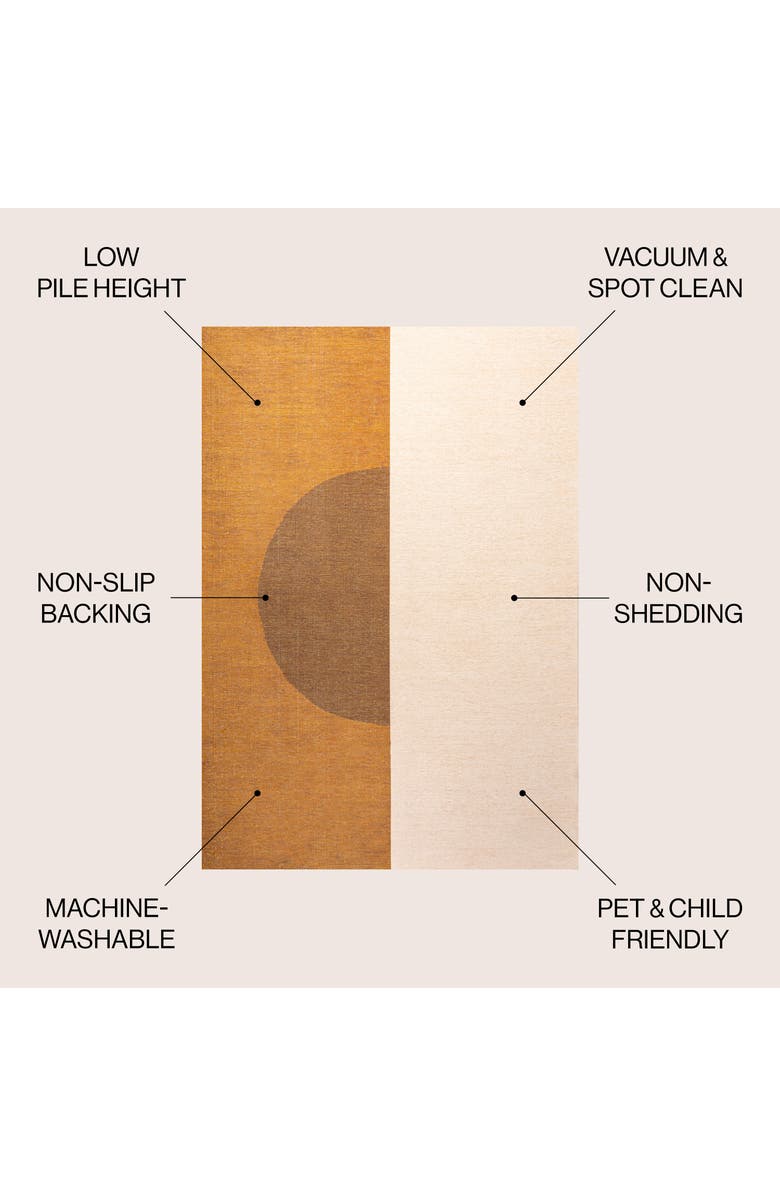 JONATHAN Y Demie Minimalist Graphic Circle Machine-Washable Area Rug, Alternate, color, Brown/Cream/Terracotta