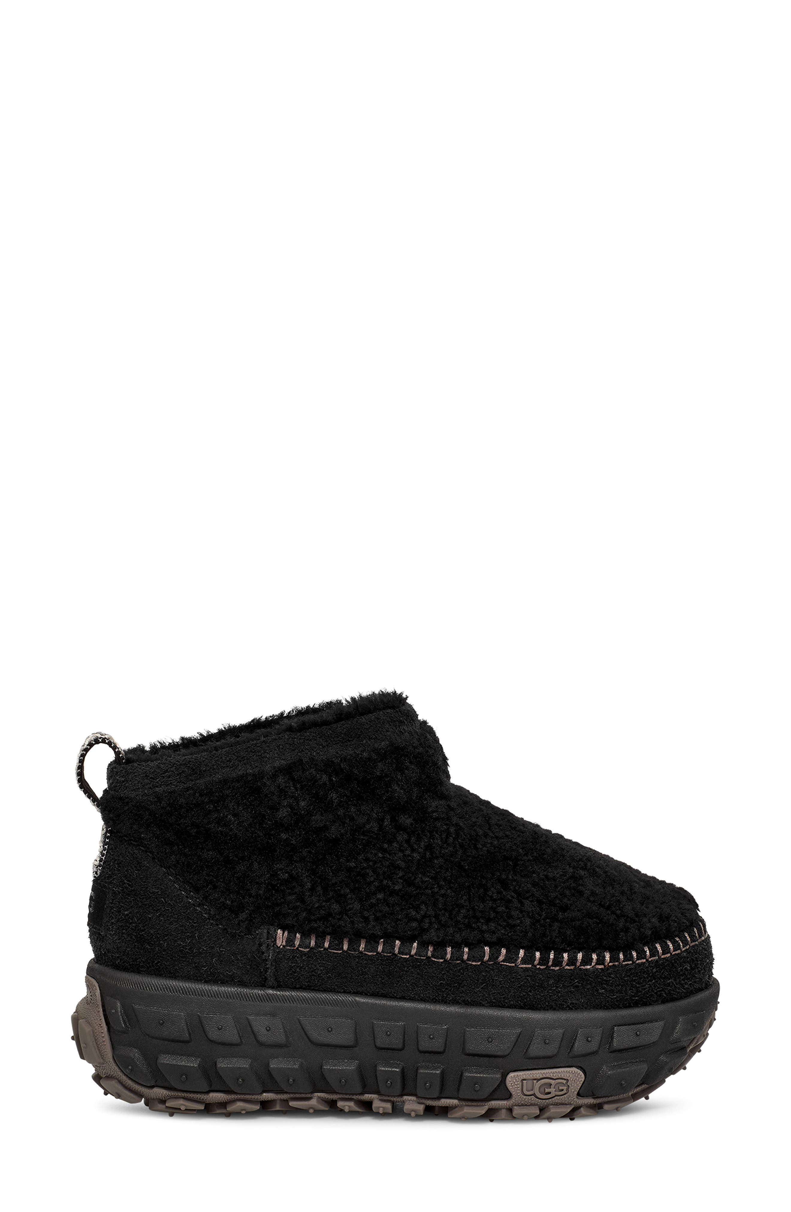Venture Daze Ultra Mini Genuine Shearling Platform Bootie, Alternate, color, BLK