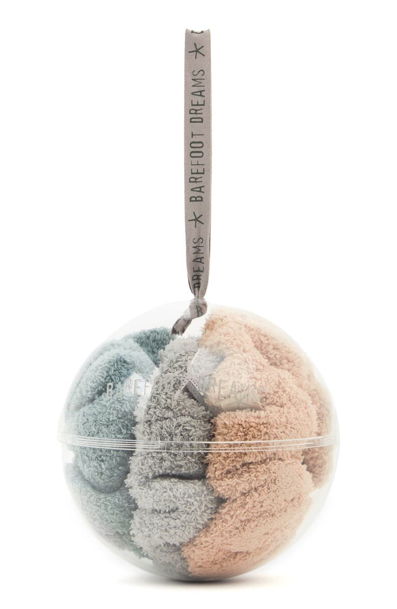 Barefoot Dreams<sup>®</sup> Set of 3 CozyChic<sup>™</sup> Scrunchies, Main, color, Faded Jade Multi