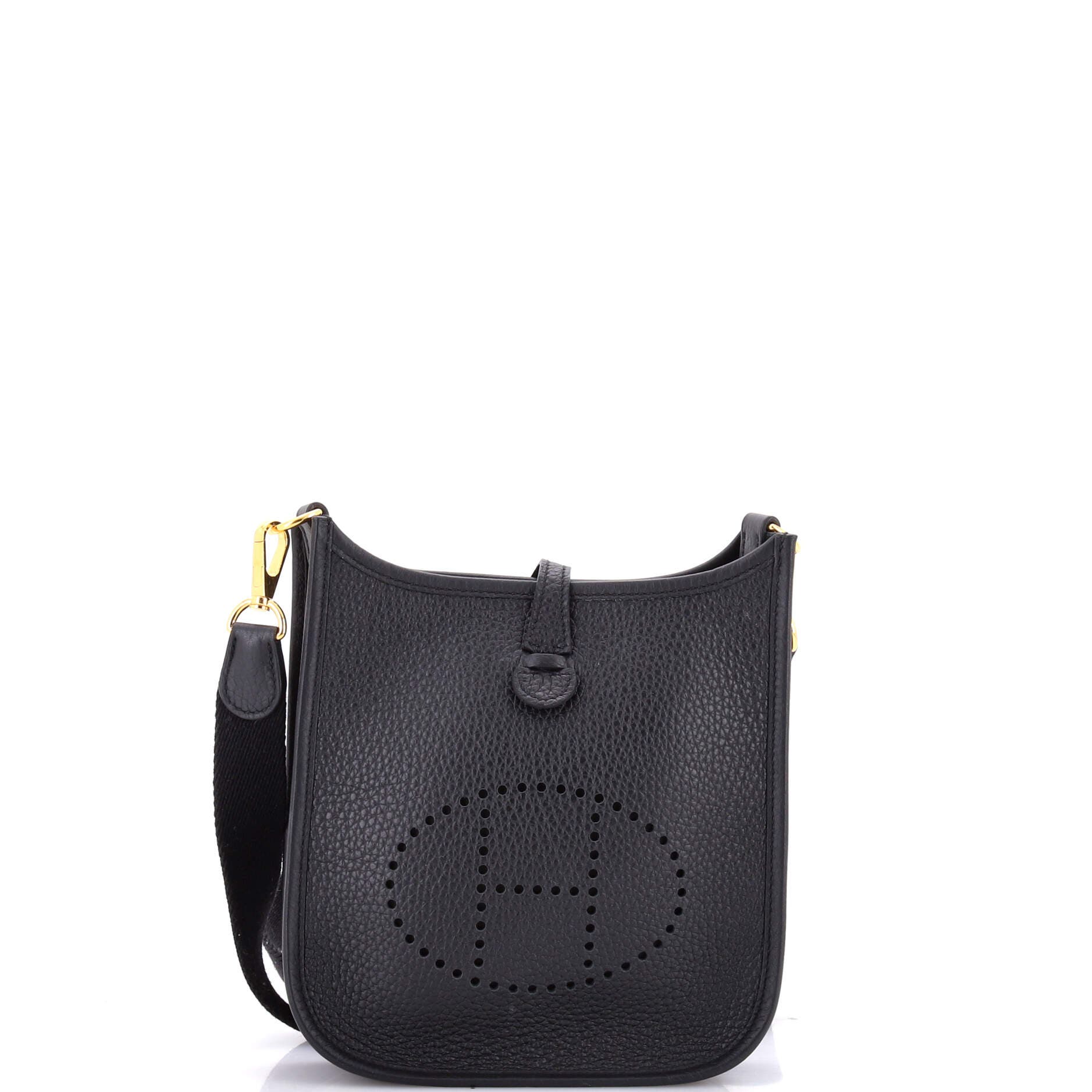 Pre-Owned Hermes Evelyne Bag Gen III Clemence TPM, Main, color, Noir