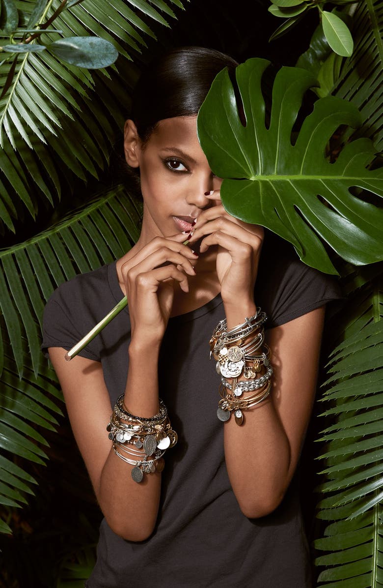 Alex and Ani 'Compass' Expandable Wire Bangle, Alternate, color,