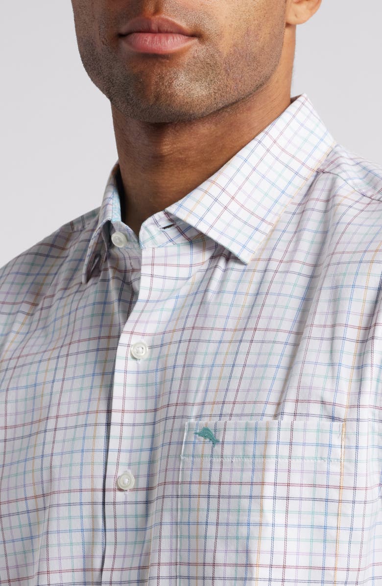 Tommy Bahama Sarasota Cabo Check Performance Button-Up Shirt, Alternate, color, 