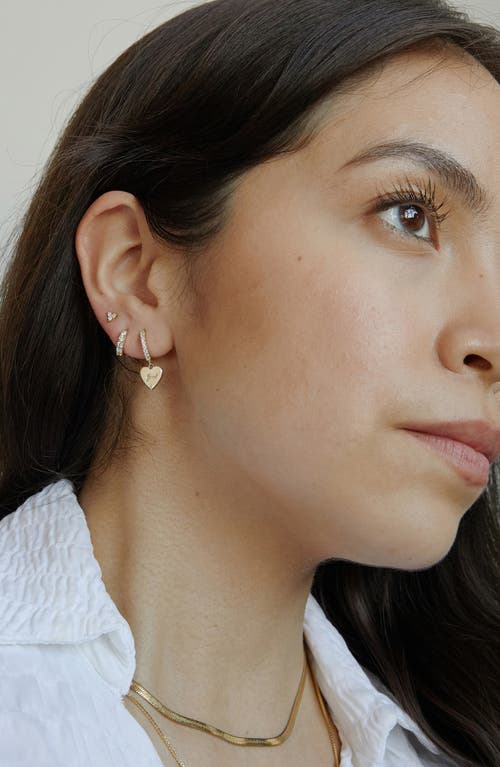 Ana Luisa Suzanne Cubic Zirconia Huggie Hoop Earrings In Gold