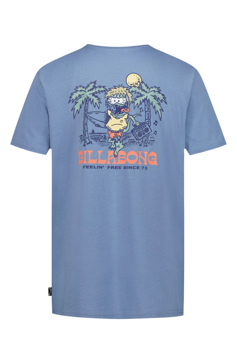 Billabong Kids' Beach Lizard Cotton Graphic T-Shirt, Alternate, color, Mid Blue