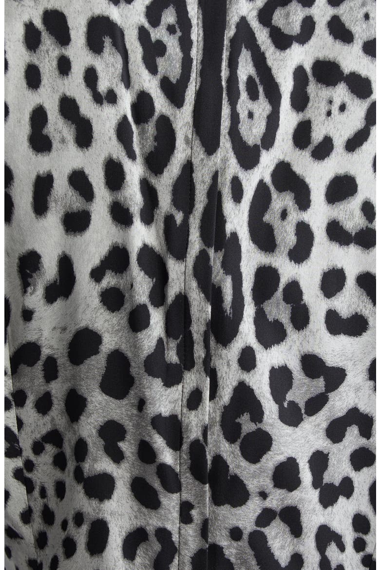 Leopard Print Long Sleeve Charmeuse Sheath Dress, Alternate, color, HI13N LEO NERO FDO GRIGIO