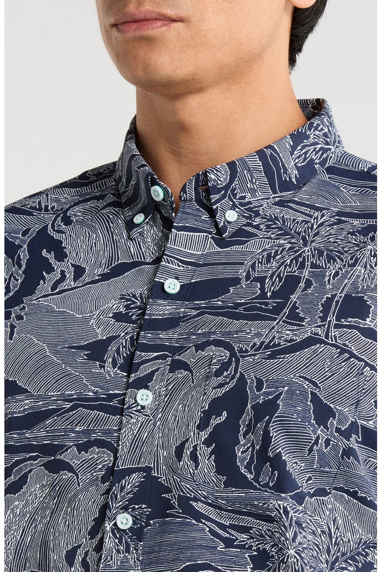 Sea Sketch Button-Down Shirt, Alternate, color, NAVY