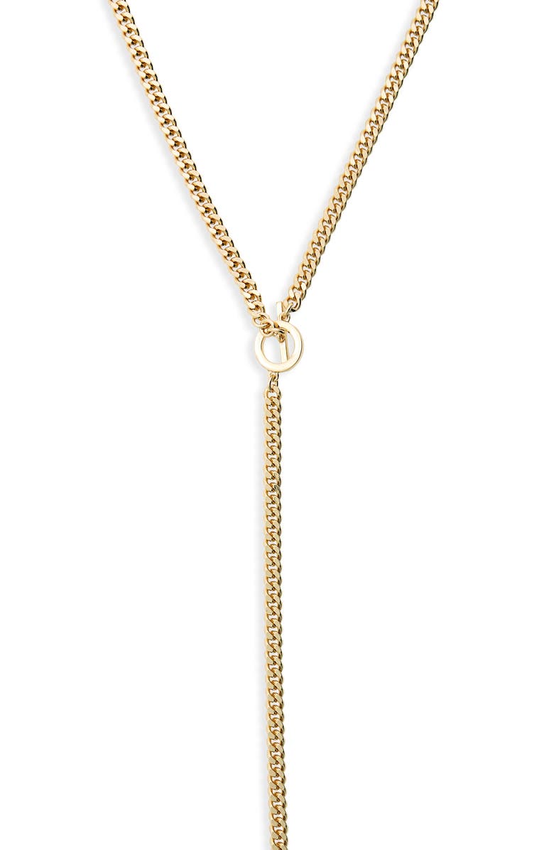 Halogen<sup>®</sup> Curb Chain Toggle Y Necklace, Alternate, color, 
