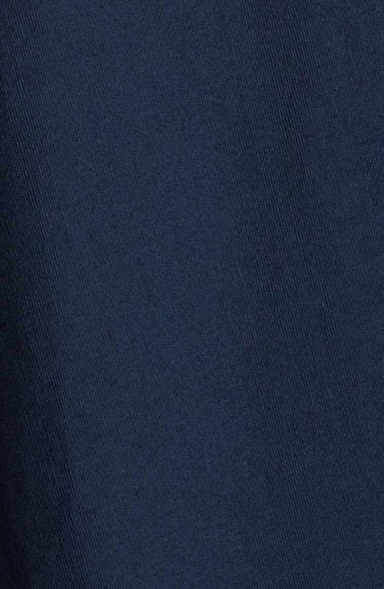 Eliza J Off the Shoulder Long Sleeve Mixed Media Dress, Alternate, color, Navy