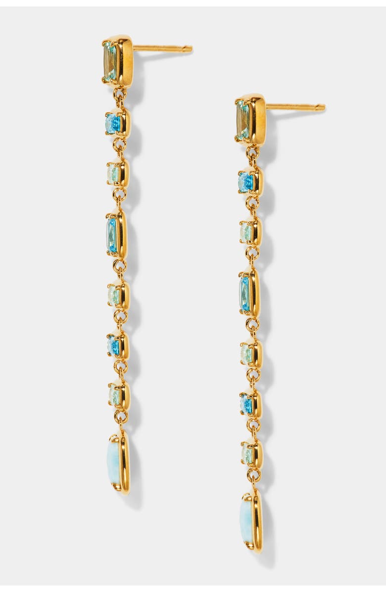Nadri Cabarete Multi Linear Earrings, Alternate, color, Gold