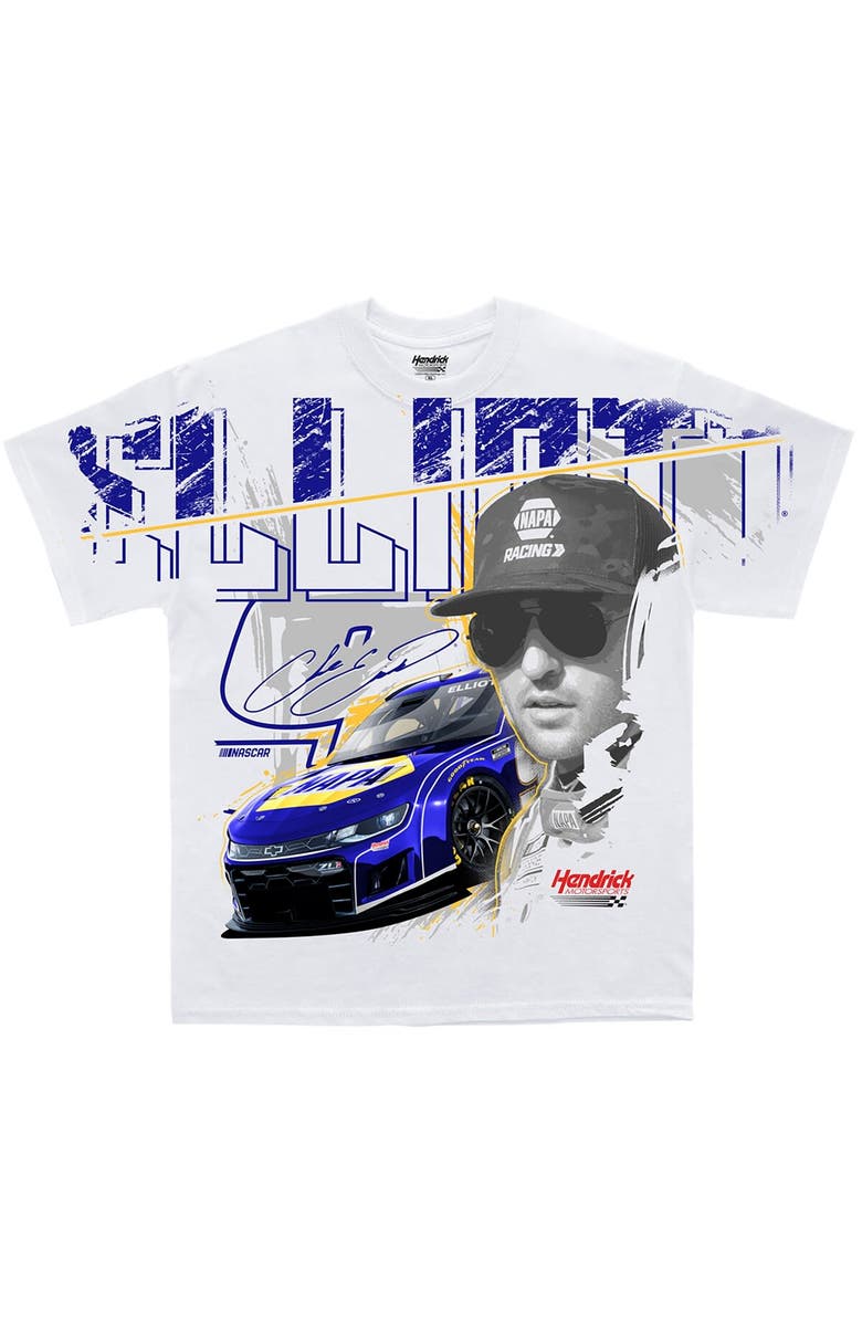 HENDRICK MOTORSPORTS TEAM COLLECTION Men's Hendrick Motorsports Team Collection White Chase Elliott Total Print T-Shirt, Alternate, color, 